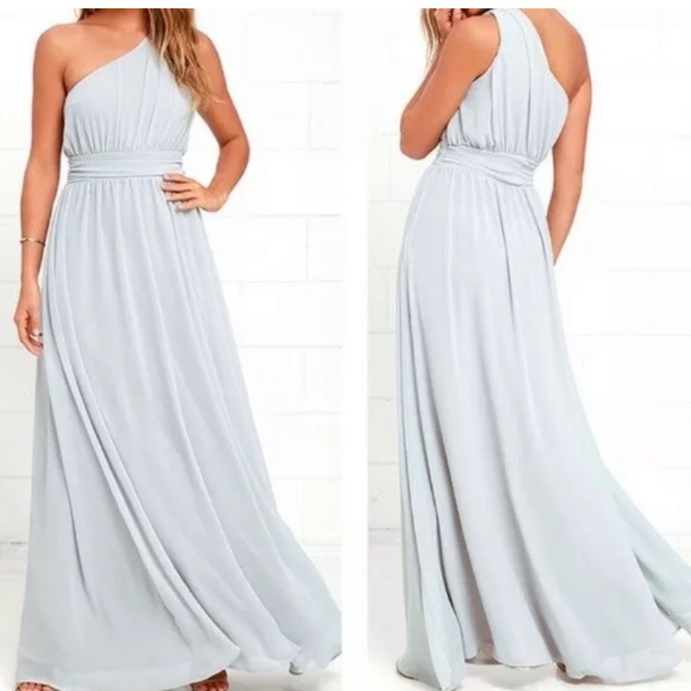 New with tags lulus long formal gray dress m